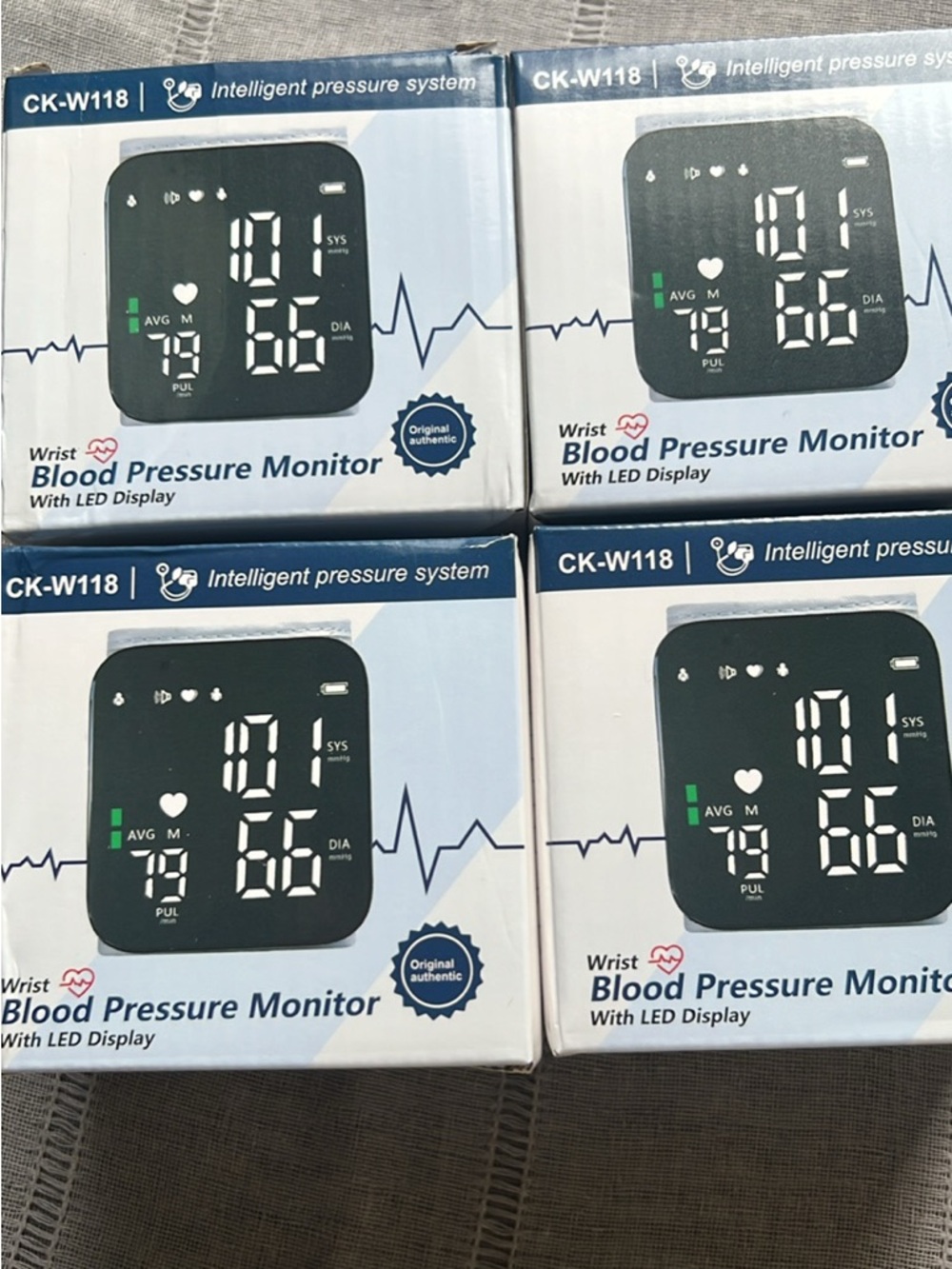 CK-W118 Wrist Blood Pressure Monitor - Black & White